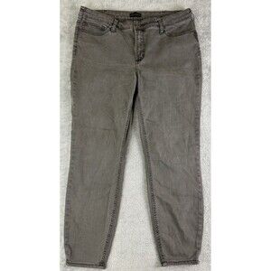 Silver Women’s 16 /L27 (34X25) Gray‎ Most Wanted Skinny Jeans Y2K Mom Cropped